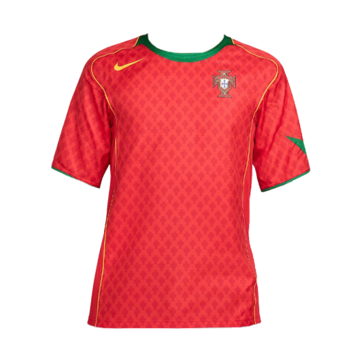 Nike Portugal 2004 Retro Soccer Replica Jersey Sport Red (Non Marking Ver.)