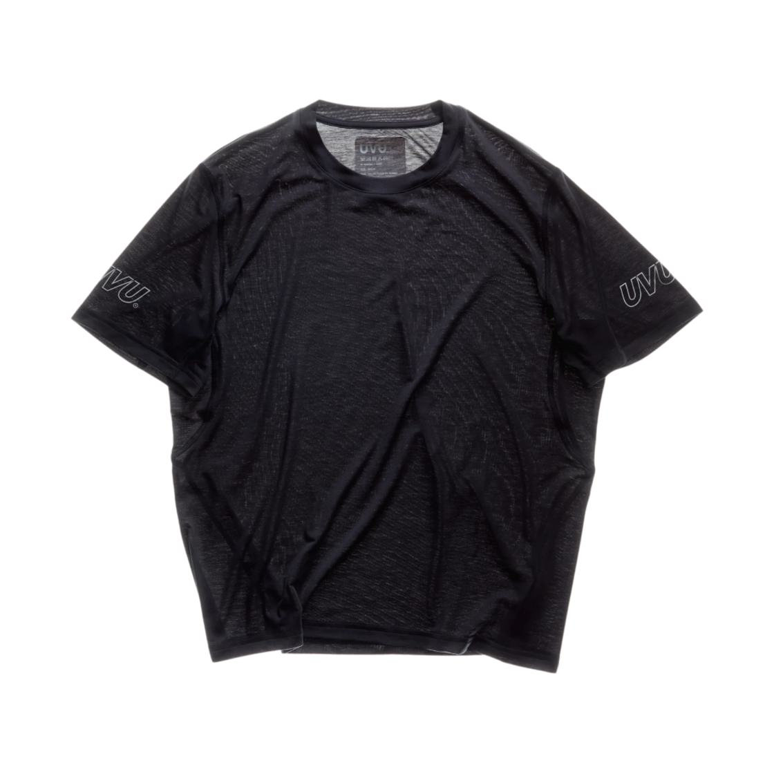 UVU 숏슬리브 러닝 탑 블랙(UVU S/S Running Top Black)