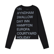 [KREAM 단독] Safarispot Women 1/2 Highway Inn LS T-Shirt Black White