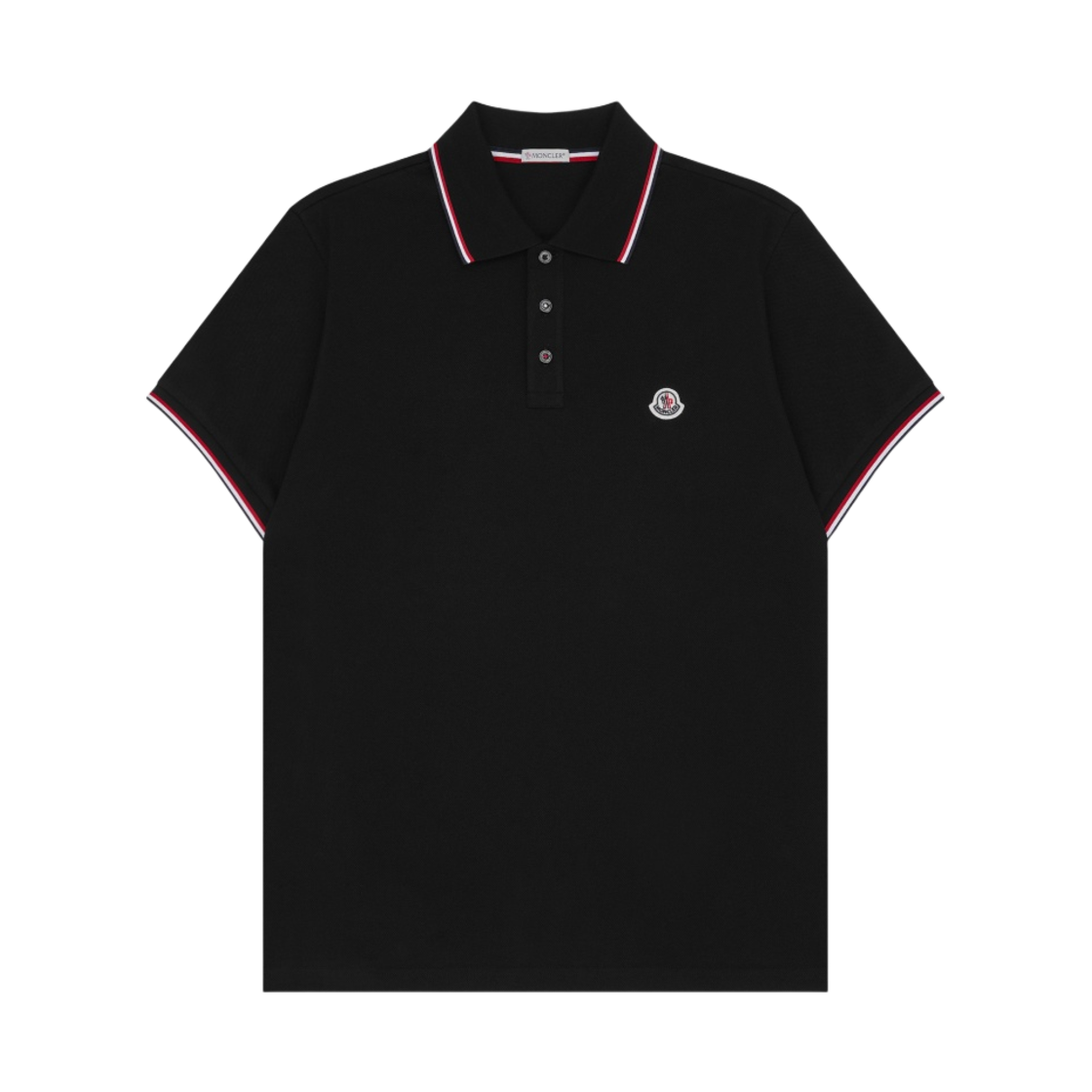 I2-091-8A70300-84556-999 Moncler Logo Polo Shirt Black - 23FW