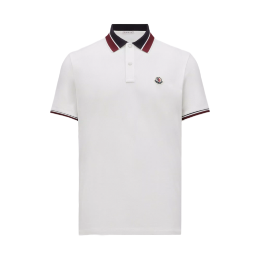 Moncler Logo Patch Polo Shirt White - 24FW