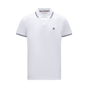 Moncler Logo Patch Polo Shirt Optical White - 24SS