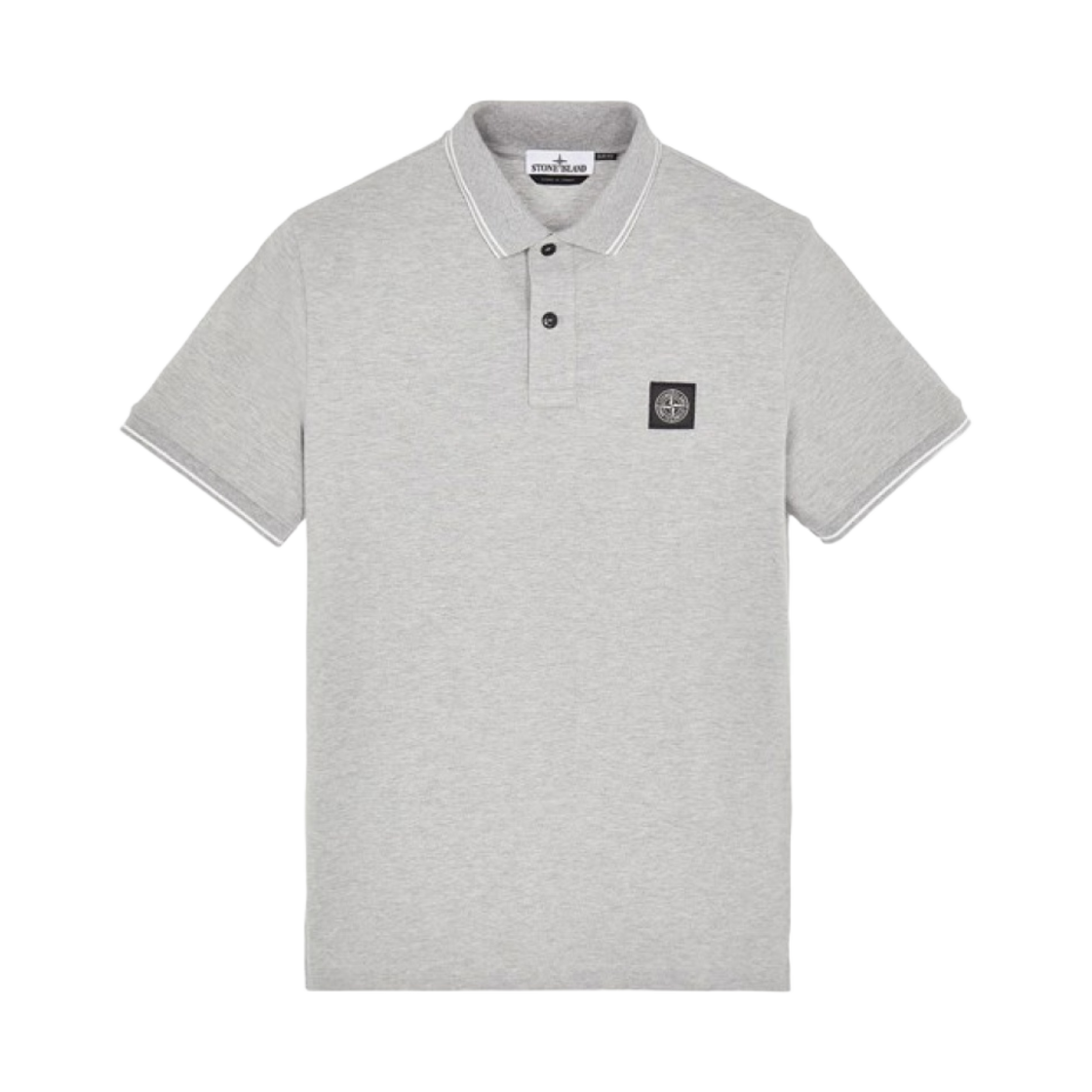스톤 아일랜드 22S18 폴로 셔츠 멜란지 그레이(Stone Island 22S18 Polo Shirt Melange Grey) - 1