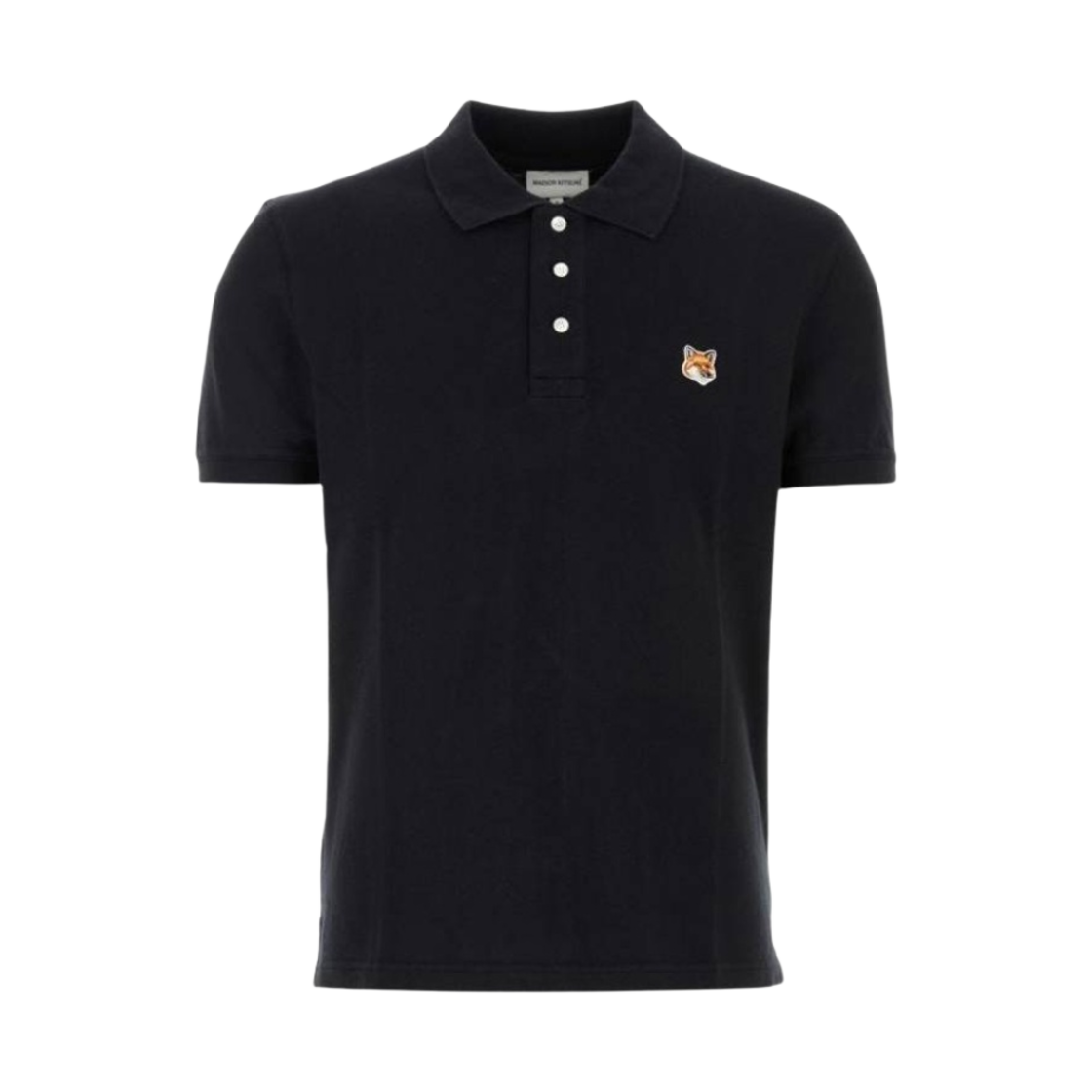 메종 키츠네 폭스 헤드 패치 폴로 블랙(Maison Kitsune Fox Head Patch Polo Black)