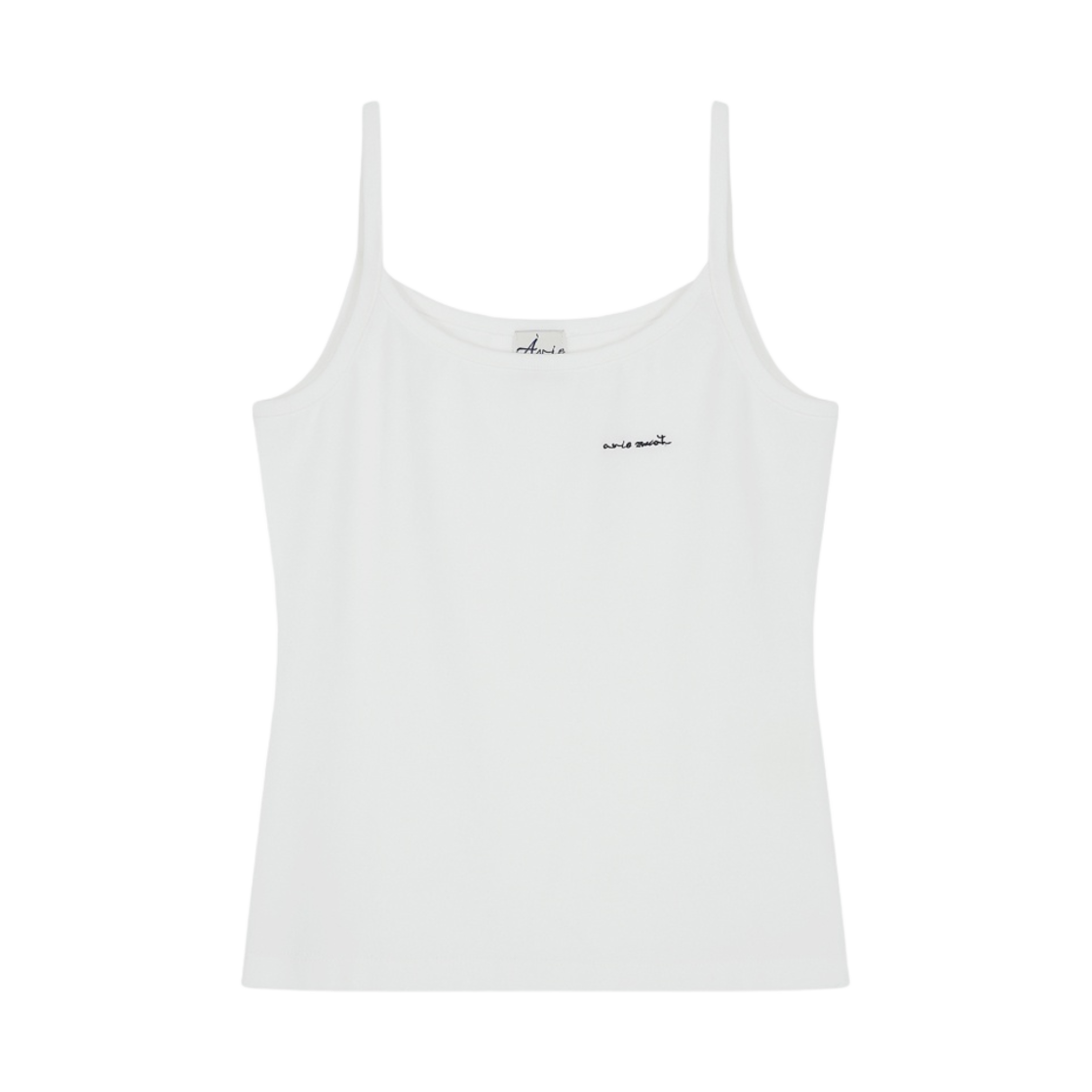 AM02T2406-WH (W) Aviemuah Essential Organic Cotton Sleeveless Top Off White