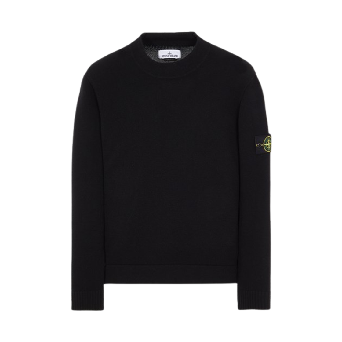7915522B6-V0029 Stone Island 522B6 Geelong Wool Mock Turtleneck Knit Black - 23FW