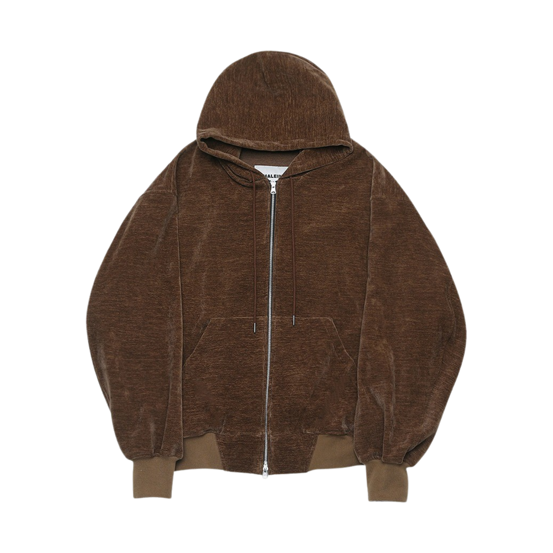 알렌느 벨루어 집업 후드 브라운