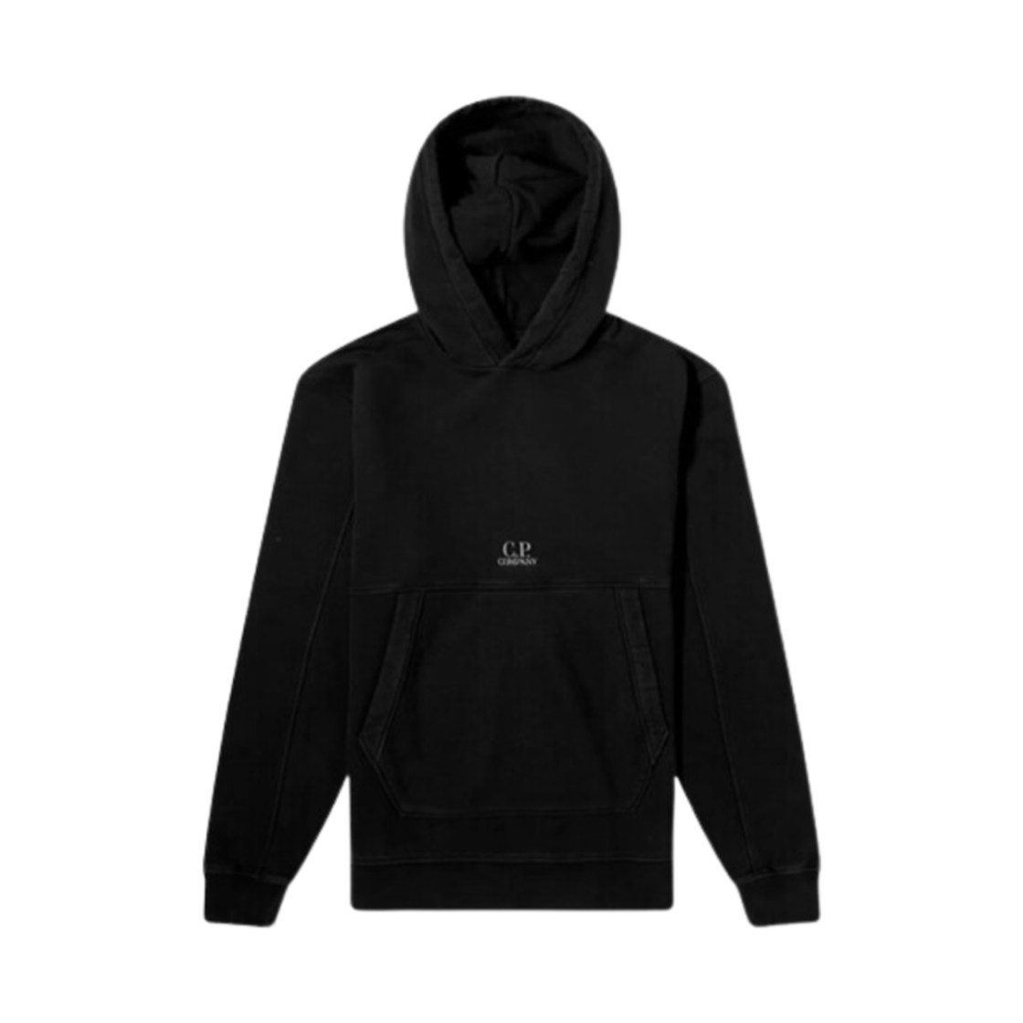 13CMSS009B006372G999 C.P. Company Logo Hoodie Black - 22FW