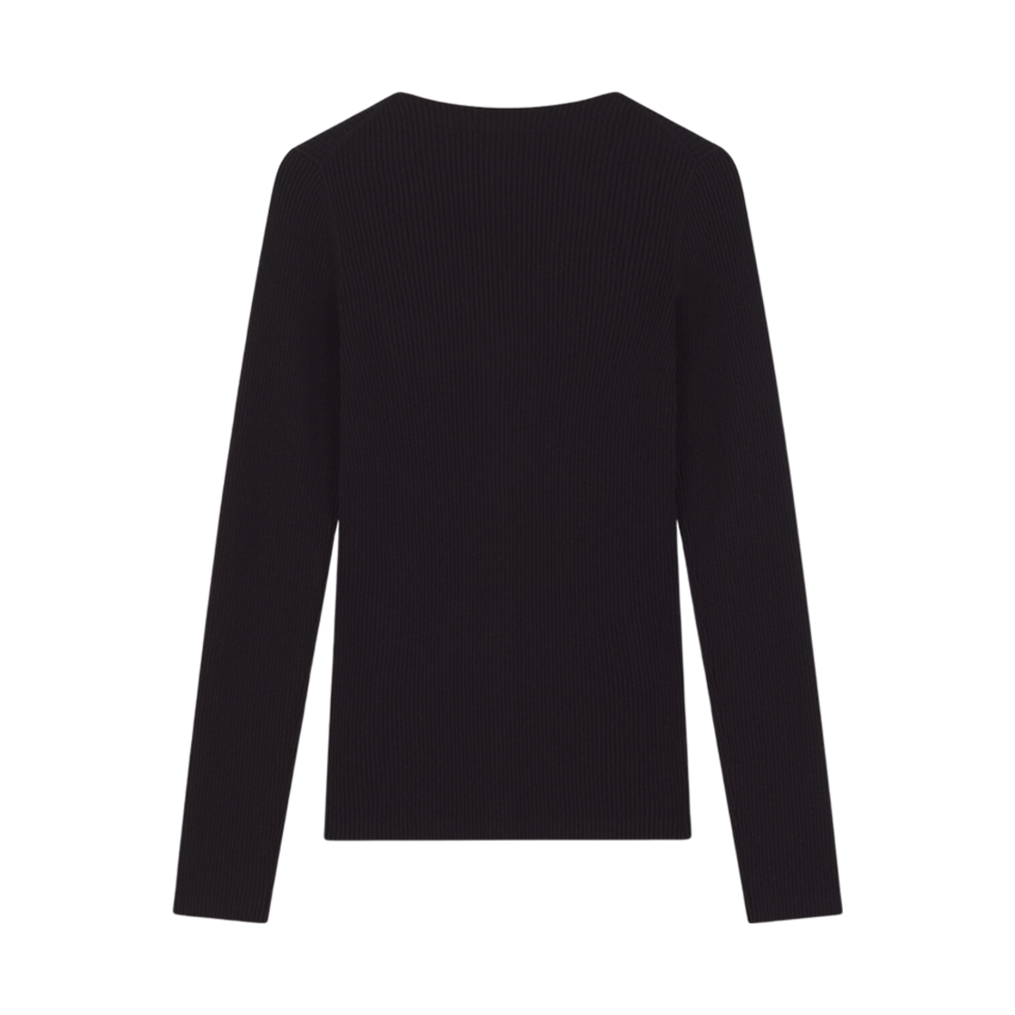 (W) 메종 키츠네 베이비 폭스 패치 파인 립드 가디건 블랙((W) Maison Kitsune Baby Fox Patch Fine Ribbed Cardigan Black) - 2