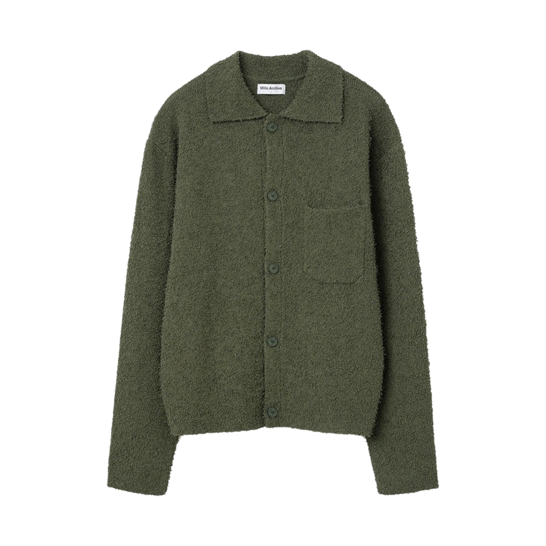밀로 아카이브 모스 니트 가디건 카키