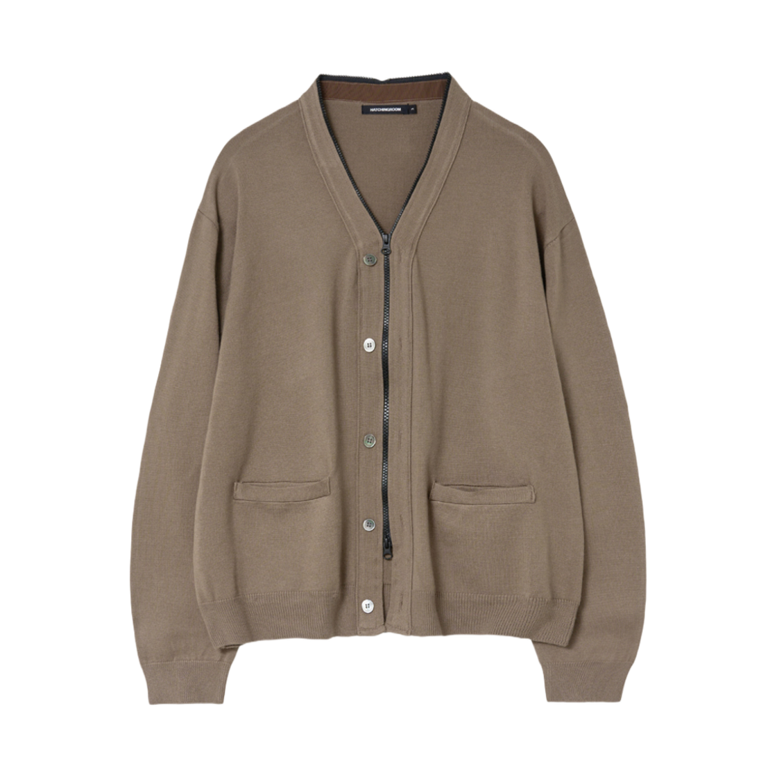 - Hatchingroom Zip Cardigan Camel