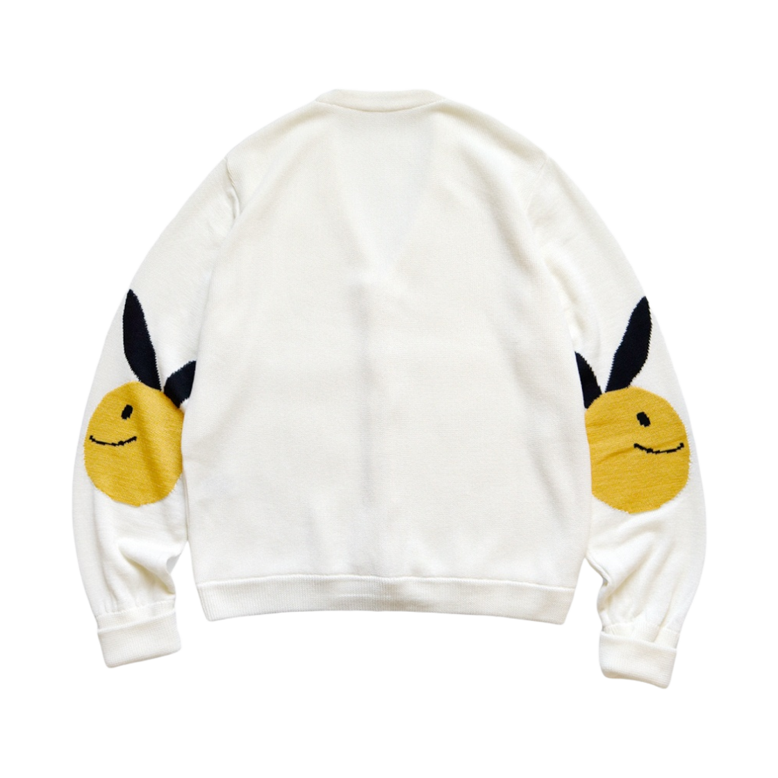 캐피탈 10G 에코 니트 엘보우 코니보위 쇼츠 가디건 오프 화이트(Kapital 10G Eco Knit Elbow Coneybowy Short Cardigan Off White) - 2