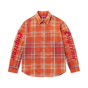 Supreme Old English Plaid Flannel Shirt Orange - 25SS