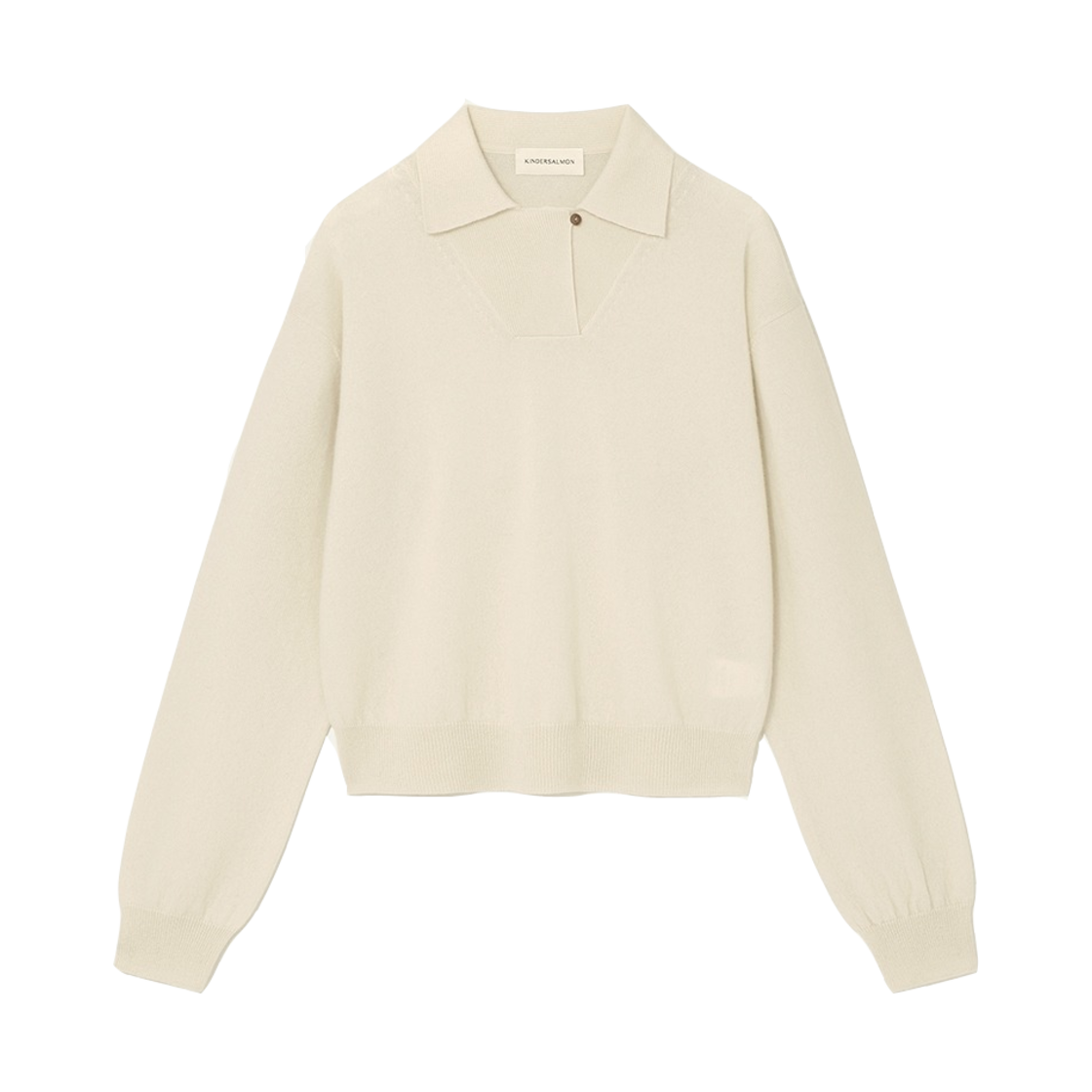 24FW005KN Kindersalmon Women Cashmere Polo Cream