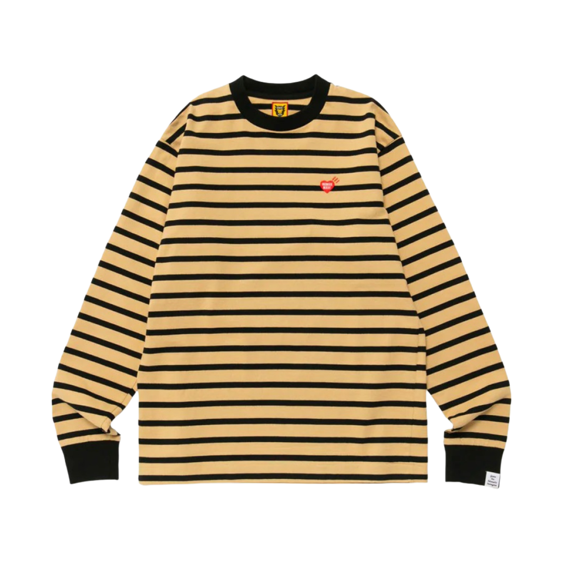 휴먼 메이드 스트라이프 롱슬리브 티셔츠 베이지(Human Made Striped L/S T-Shirt Beige) - 1