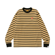 Human Made Striped L/S T-Shirt Beige