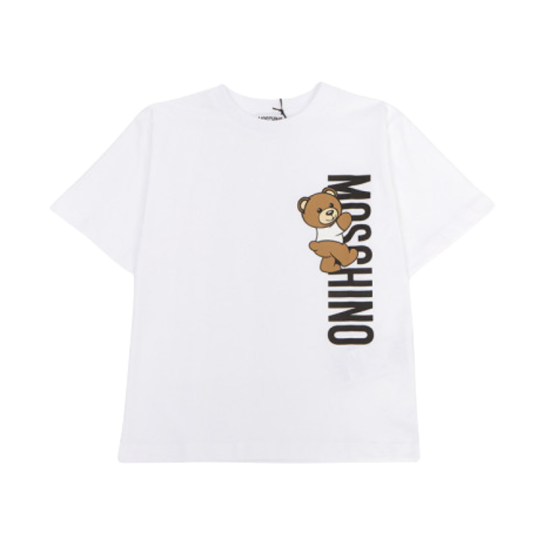 HPO00JLAA0210101 (Kids) Moschino Teddy Logo Long Sleeve T-Shirt White