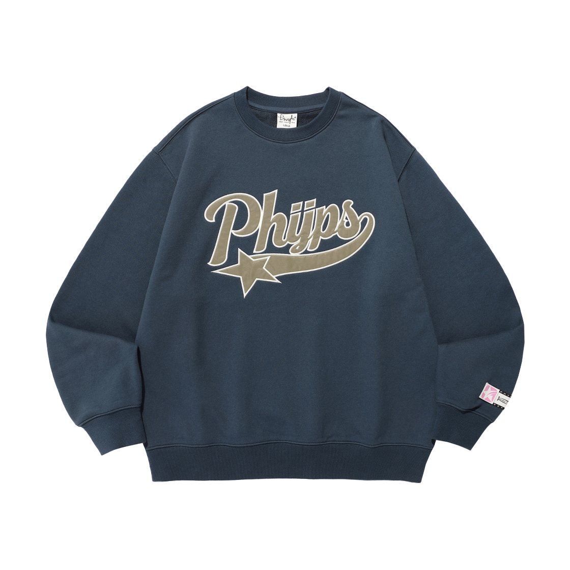 PD07CR0113IB Phyps Dept Star Tail Sweatshirt Indigo Blue
