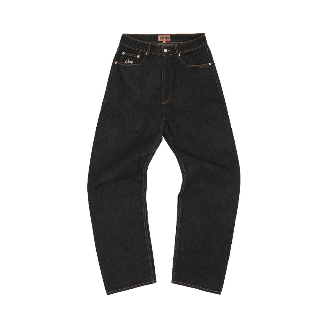 코르테이즈 듀얼 스트라이프 배기 진 블랙 워시(Corteiz Dual Stripe Baggy Jeans Black Wash) - 1