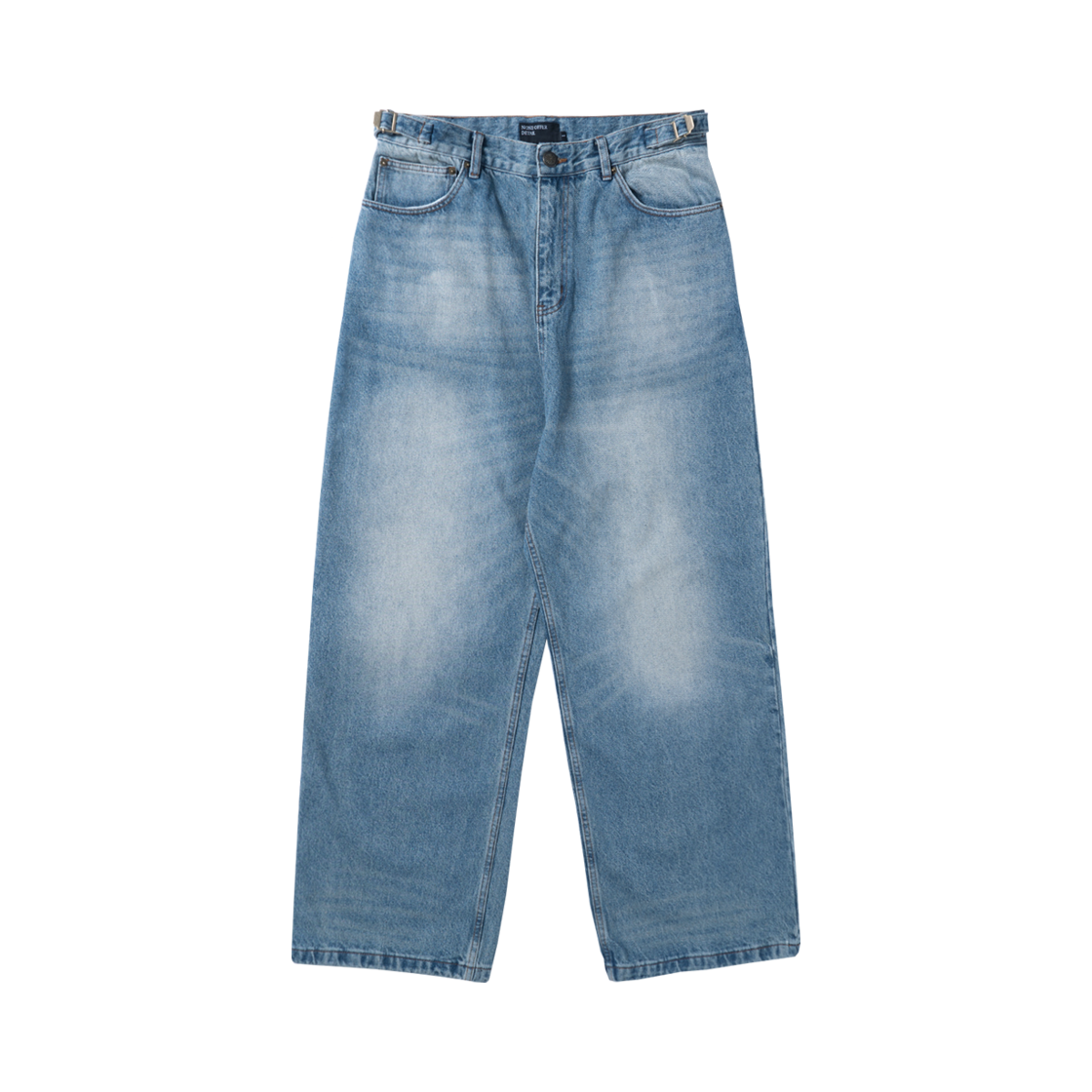 노드 와이드 배기 데님 팬츠 미드 블루(NOD Wide Baggy Denim pants Mid blue)