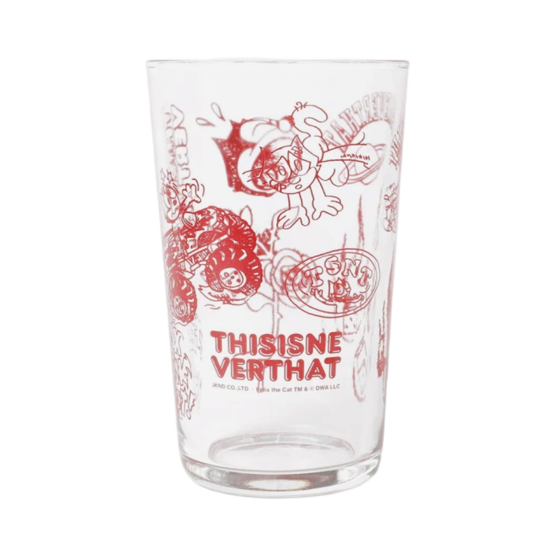 디스이즈네버댓 x 펠릭스 더 캣 그래피티 글래스 컵 그래피티(thisisneverthat x Felix the Cat Graffiti Glass Cup Graffiti)
