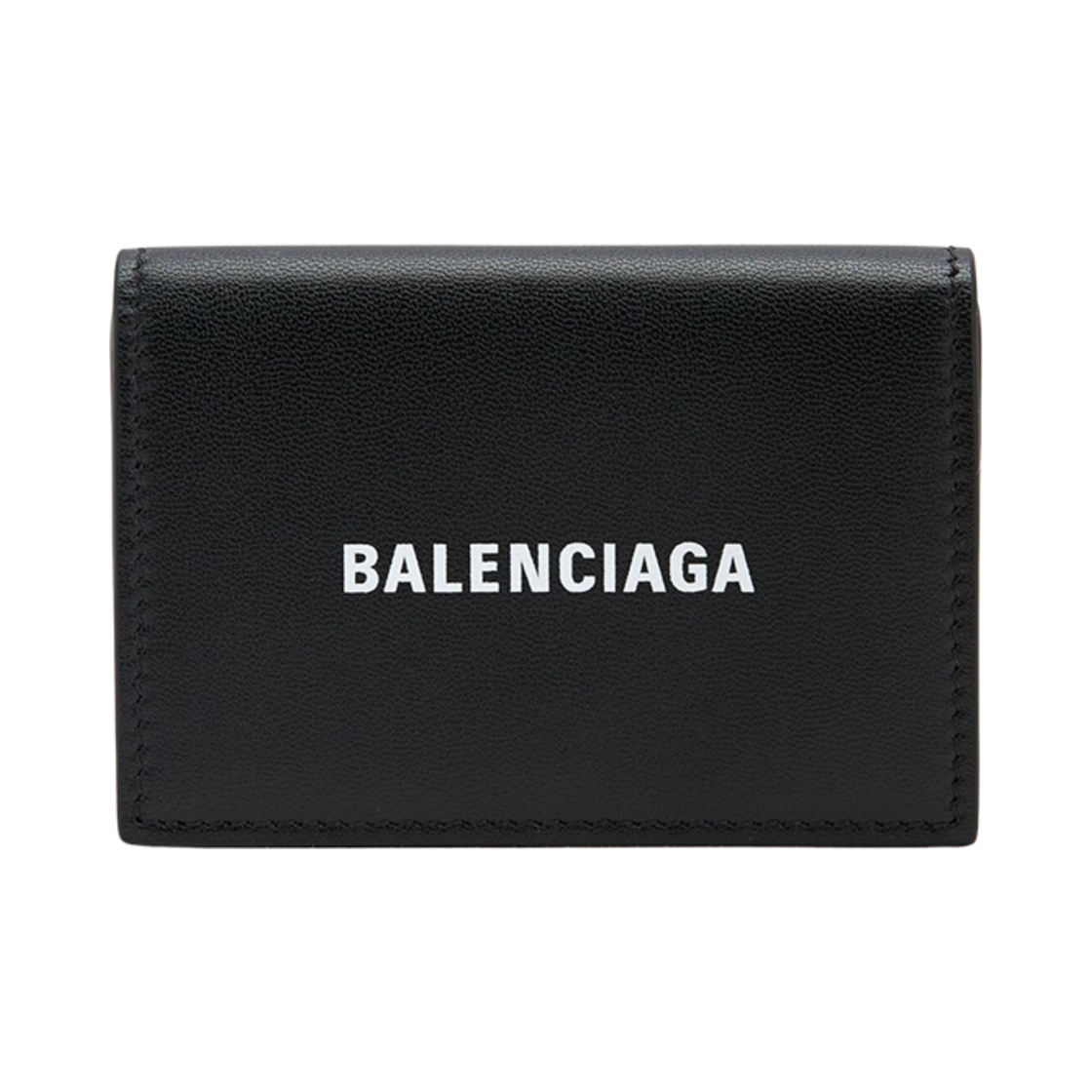 5943121I3531090 Balenciaga Logo Cash Bi-Fold Wallet Black