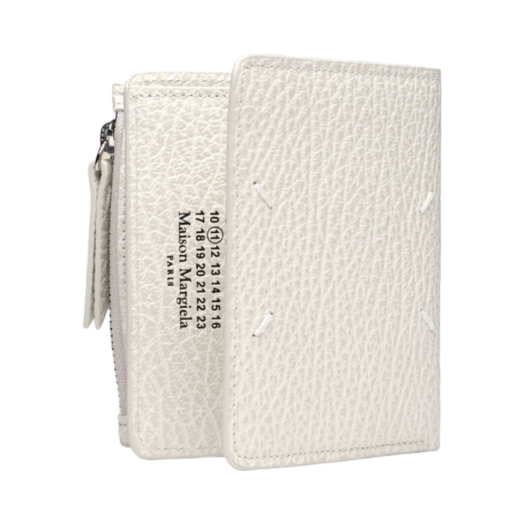 Maison Margiela Leather Flap Wallet Gray