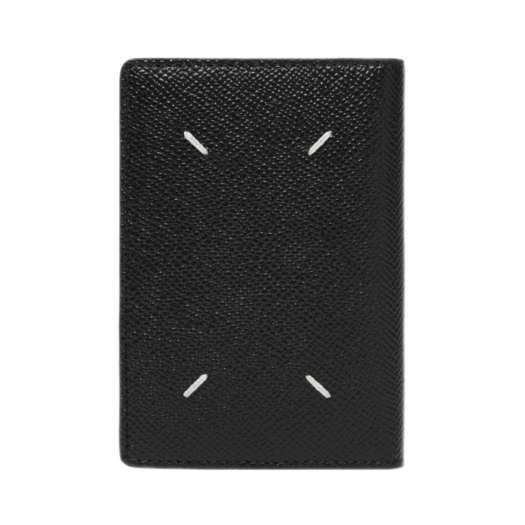 S55UI0203P4745T8013 Maison Margiela Leather Bi-Fold Card Holder Black