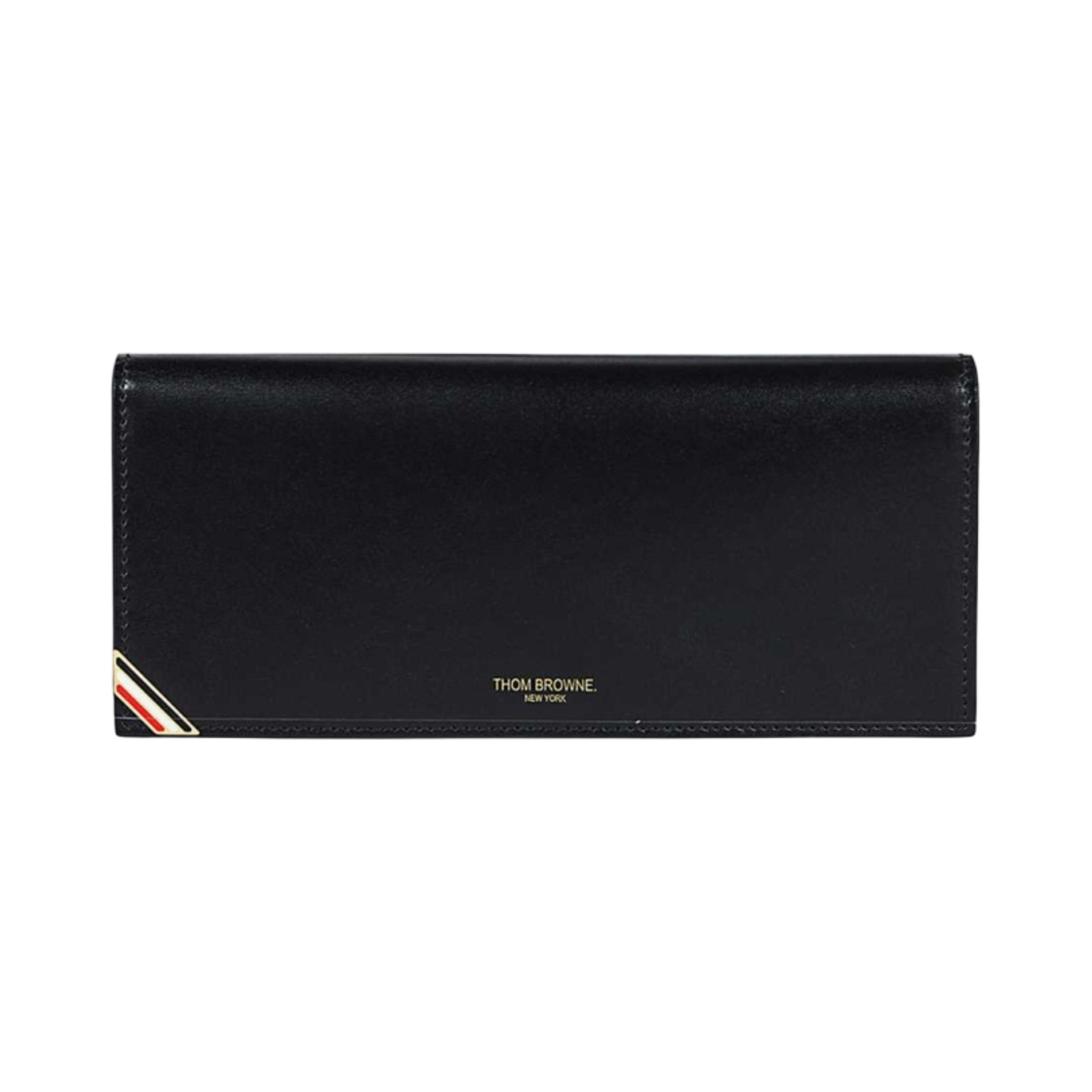 톰브라운 박스 카프스킨 RWB 에나멜 코너 자켓 장지갑 블랙(Thom Browne Box Calfskin RWB Enamel Corner Long Jacket Wallet Black) - 1
