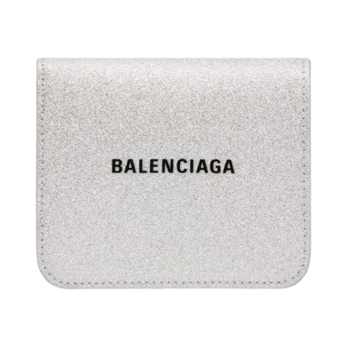 발렌시아가 캐쉬 플랩 코인 앤 카드 홀더 스파클링 패브릭 실버(Balenciaga Cash Flap Coin and Card Holder Sparkling Fabric Silver) - 1