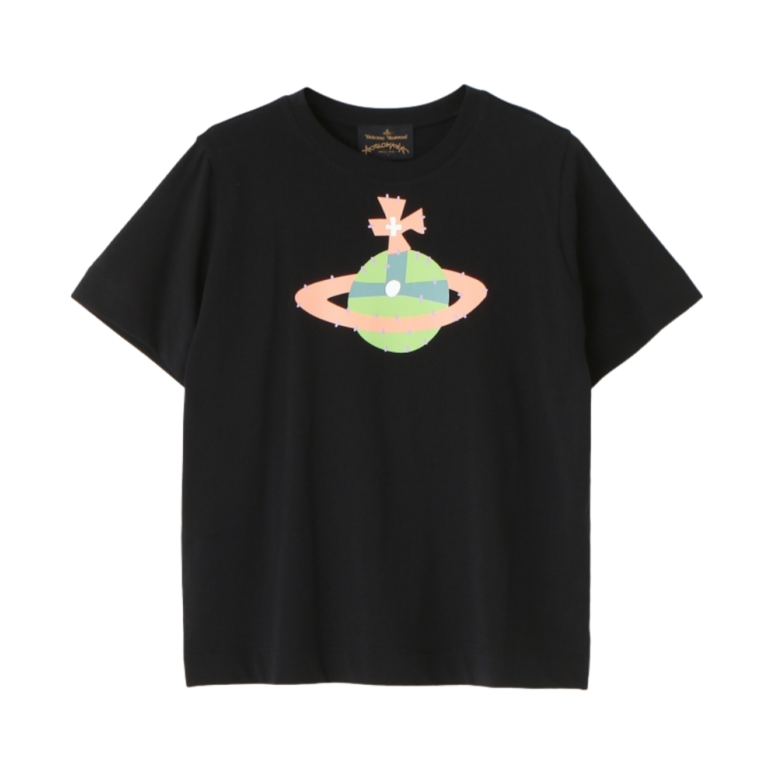 (W) 비비안 웨스트우드 앵글로매니아 프린트 티셔츠 블랙((W) Vivienne Westwood Anglomania Print T-Shirt Black) - 1