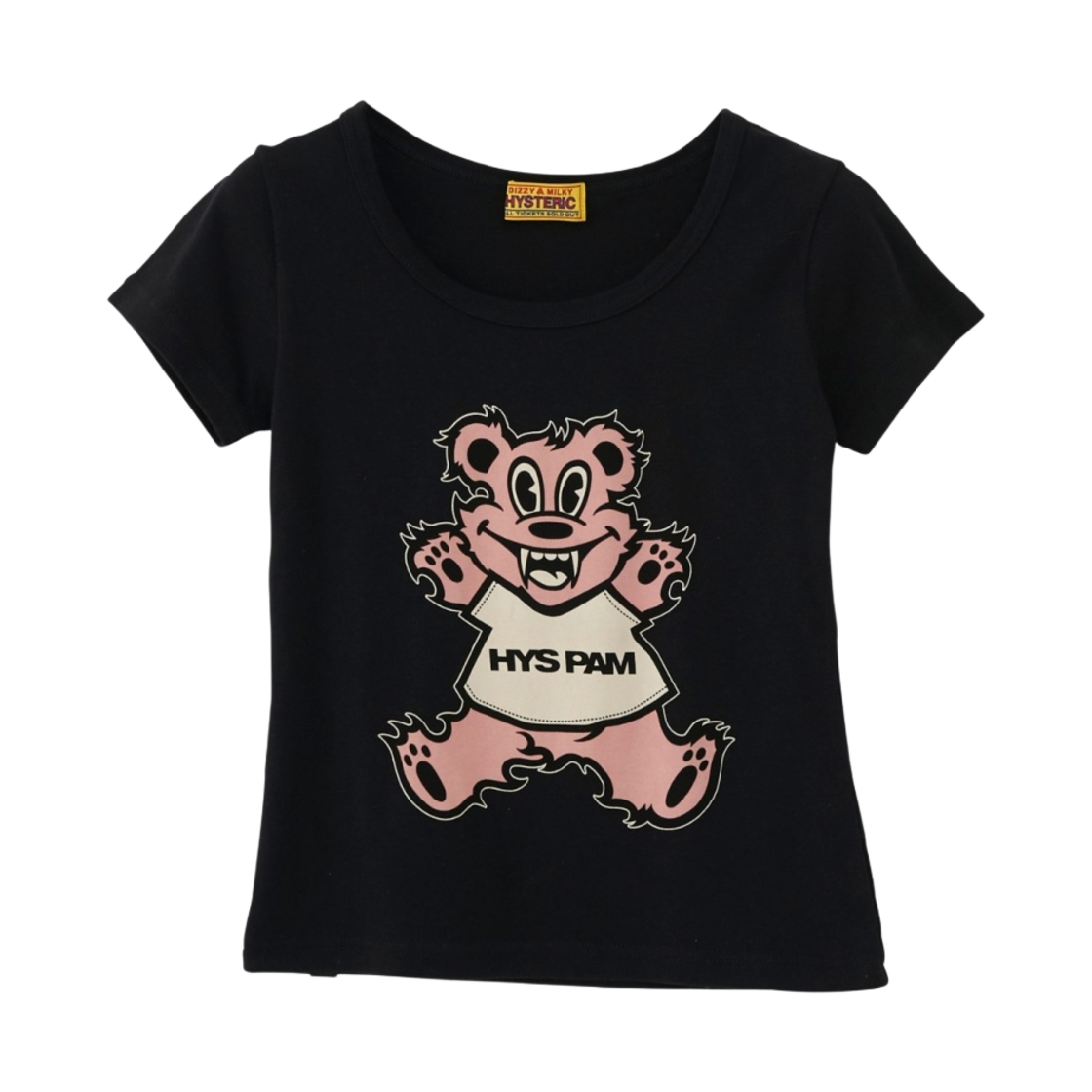 (W) 히스테릭 글래머 x P.A.M 파이어베어 츠비 티셔츠 블랙((W) Hysteric Glamour x P.A.M Firebear Chibi T-Shirt Black) - 1