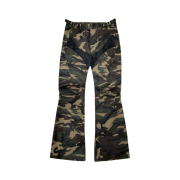 Project G/R Coated Biker Armoured Flare Pants Camo