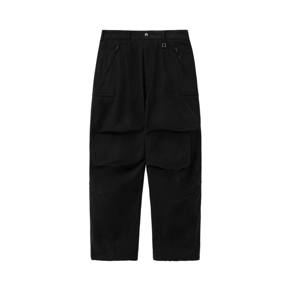 W251PT07938B Wooyoungmi Cotton Parachute Pants Black - 25SS