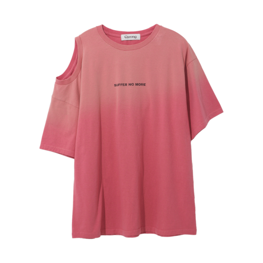GY51SS001PI Gyeong Suffer No More Two Way Tee Pink