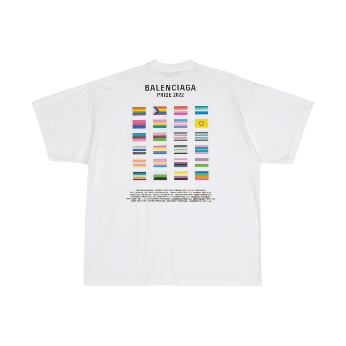 발렌시아가 프라이드 22 오버사이즈 티셔츠 화이트 블랙(Balenciaga Pride 22 Oversized T-Shirt White Black) - 2