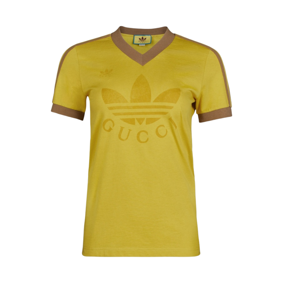 (W) 구찌 x 아디다스 브이넥 티셔츠 옐로우