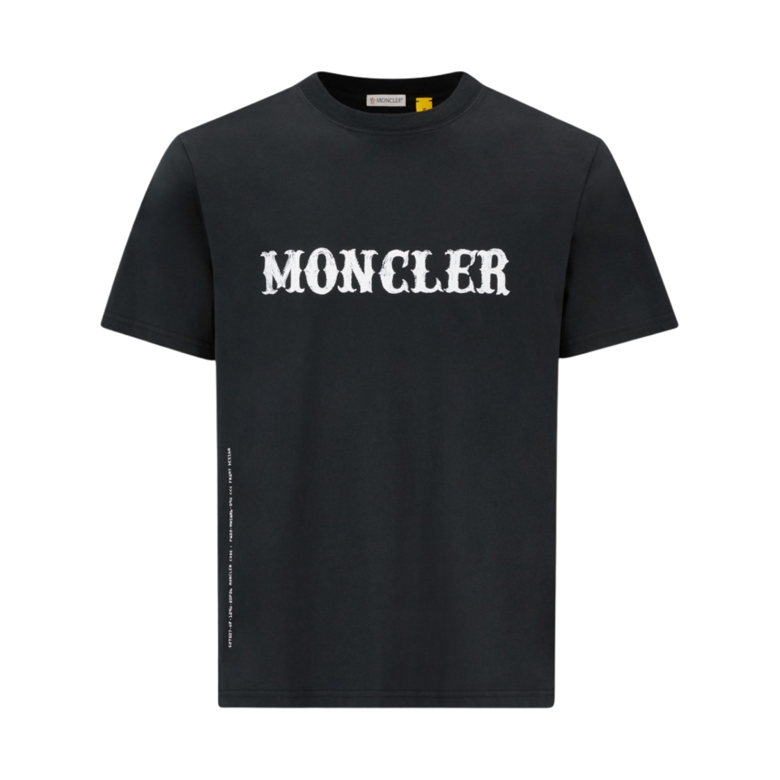 몽클레르 x 프라그먼트 카툰 로고 코튼 티셔츠 블랙 - 25SS