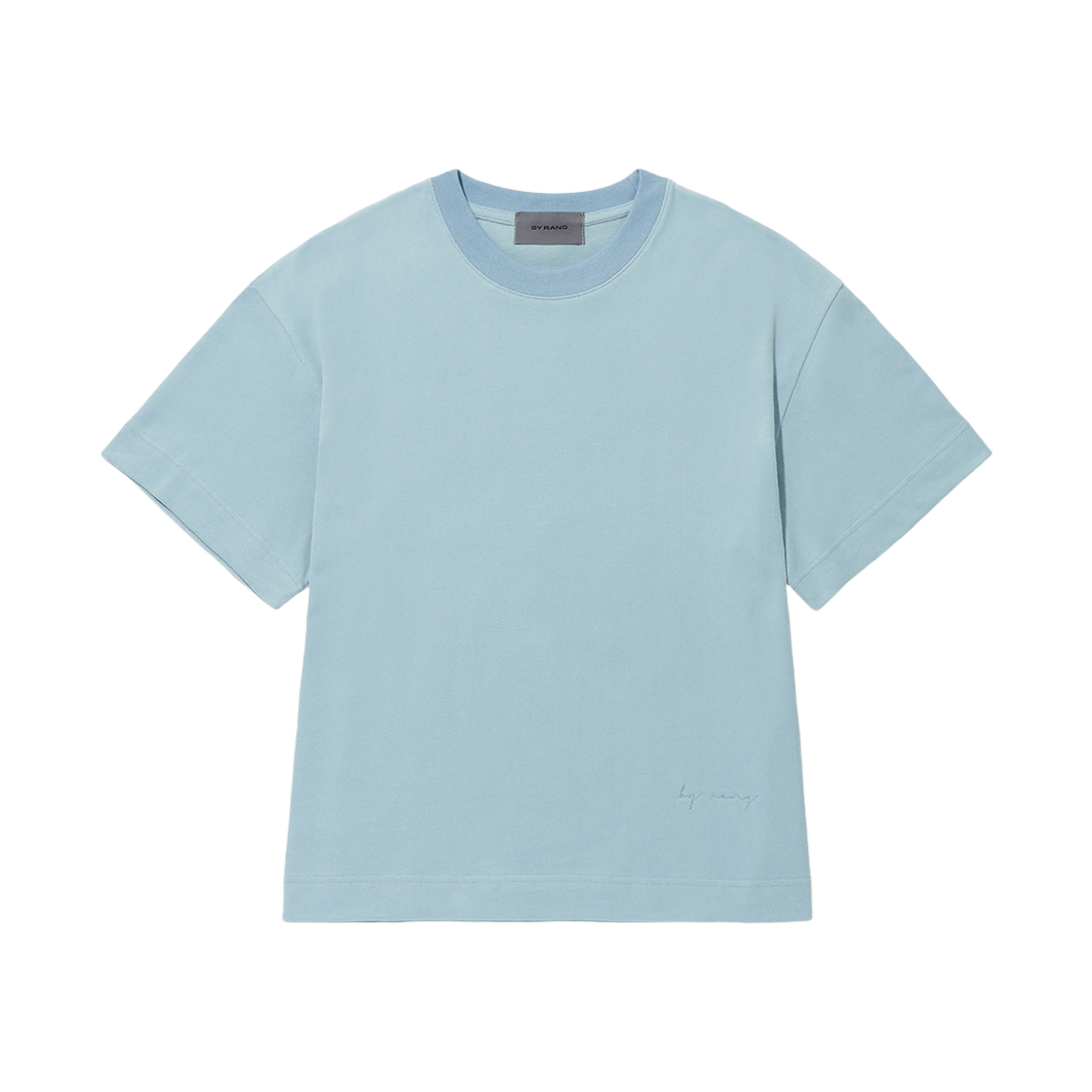 바이랑 코튼 프린티드 라운드 티셔츠 스카이(BY RANG Cotton Printed Round T-Shirt Sky) - 1