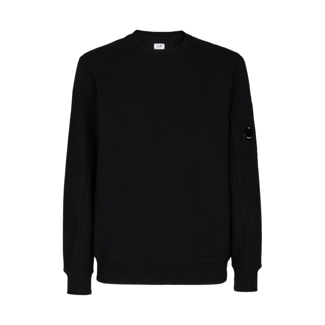 C.P. 컴퍼니 다이애그널 레이즈드 플리스 스웨트셔츠 블랙 - 21FW