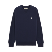 Maison Kitsune Grey Fox Head Patch Classic Sweatshirt Navy
