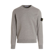 Stone Island 63051 Cotton Fleece Garment Dyed Sweatshirt Grey - 23SS