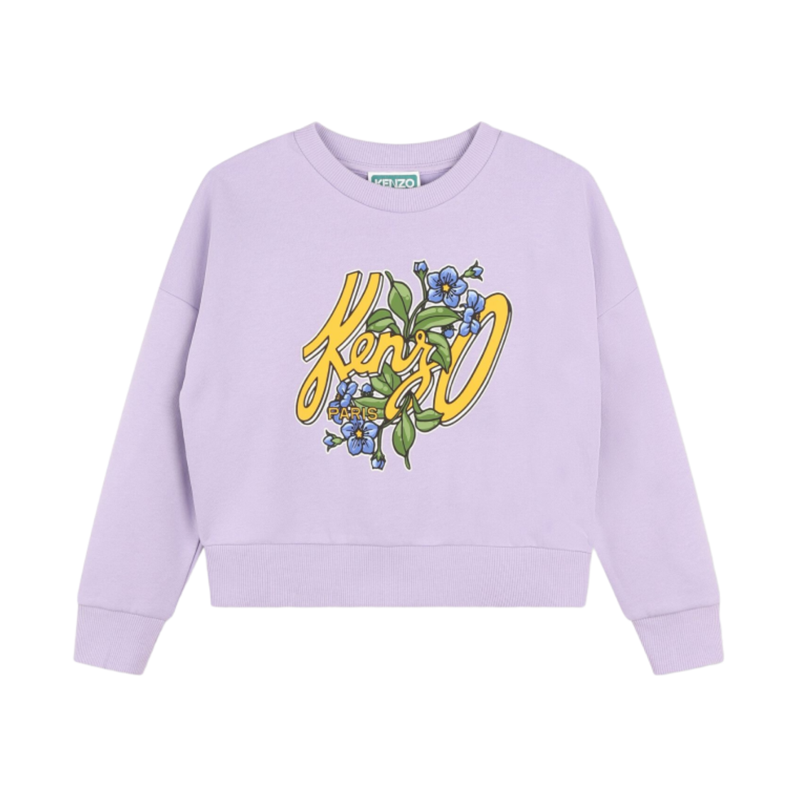 K60697-925 (Kids) Kenzo Jungle Logo Pullover Sweatshirt Purple
