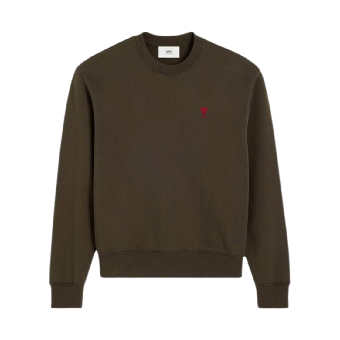 아미 스몰 하트 로고 스웨트셔츠 다크 커피(AMI de Coeur Sweatshirt Dark Coffee) - 1