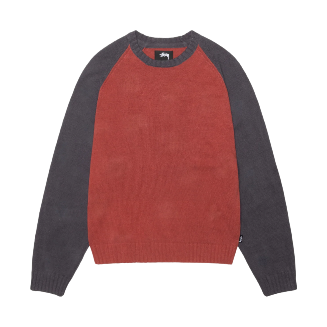 스투시 컬러블록 래글런 니트 크루 브릭(Stussy Colorblocked Raglan Knit Crew Brick) - 1