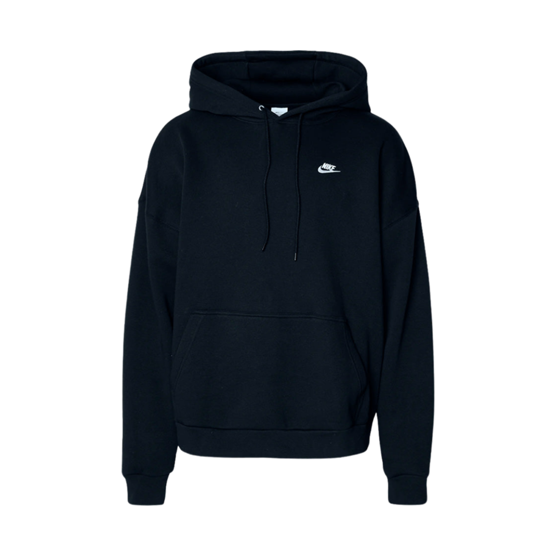 FN3867-010 Nike Club French Terry Pullover Hoodie Black White - Asia - 대표 이미지 #1