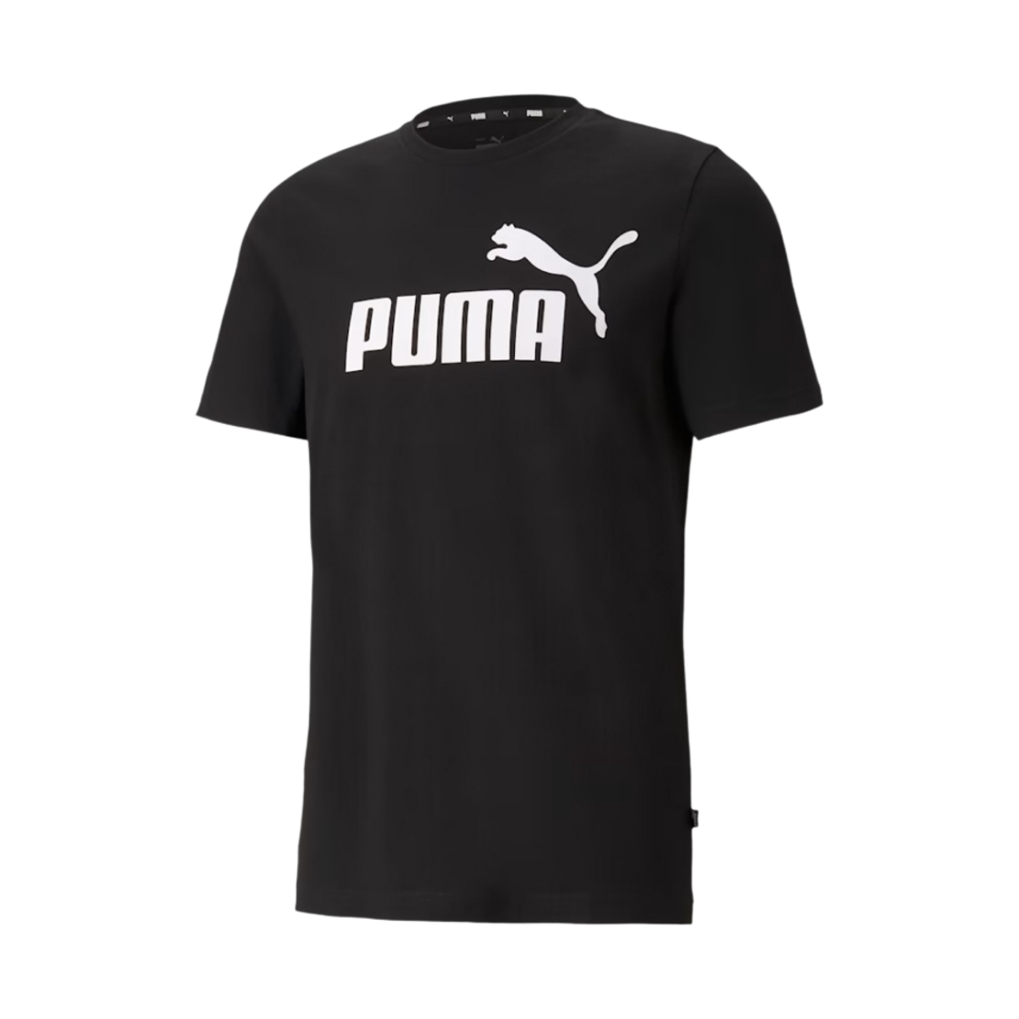 586666-01 Puma Essentials Logo T-Shirt Black
