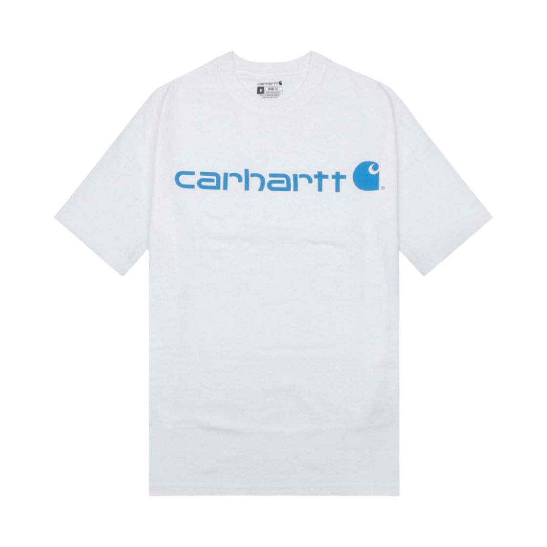 칼하트 루즈핏 헤비웨이트 레귤러 숏슬리브 로고 그래픽 티셔츠 화이트(Carhartt Loose Fit Heavyweight Regular Short Sleeve Logo Graphic T-Shirt White) - 1