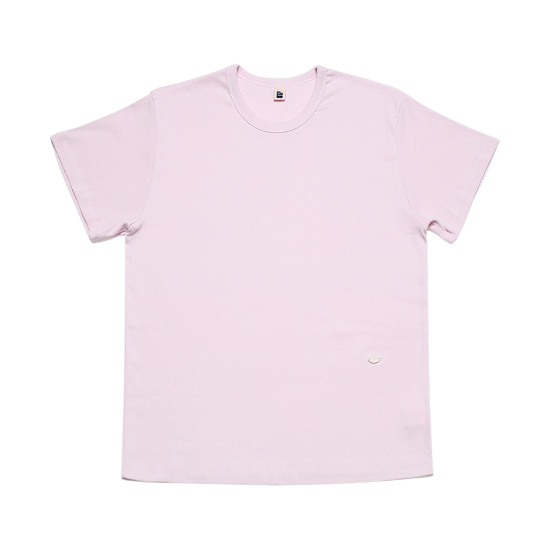 LLL90C-TS-BPK004F LLL Design Studio Crew Neck Ribbed Straight Tee Blush Pink