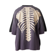 Kapital Cotton Sheeting Two Tone Big Pocket Bone T-Shirt Black Purple